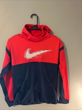 Red and Navy Boy’s  Performance Hoodie Sweater - Youth Large